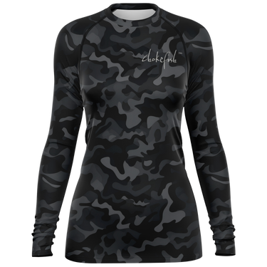 Chokefish™ Long Sleeve Rashguard Camouflage Woman's Shirt-005